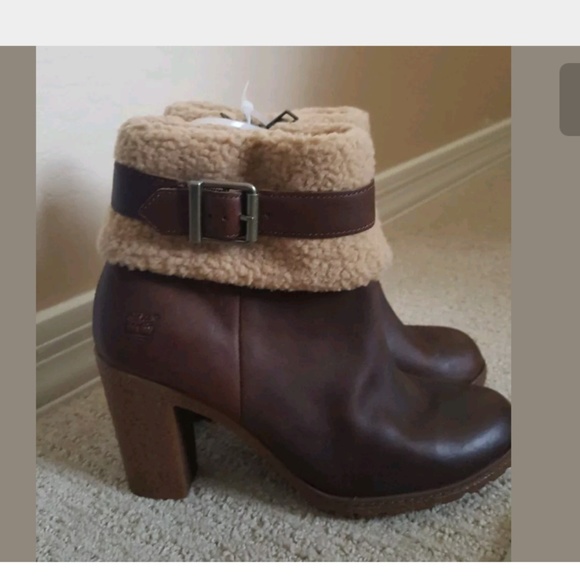 UGG Shoes - Timberland Glancy Fleece Fold-Down Boots Brown